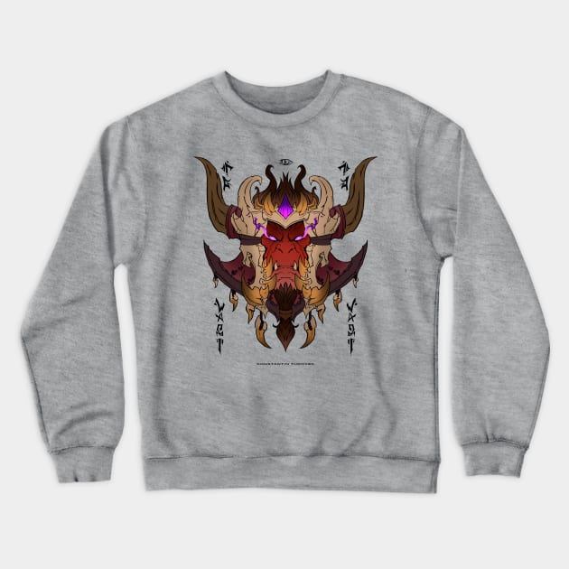 Orc Warlock Crewneck Sweatshirt by Konstantin Turovec